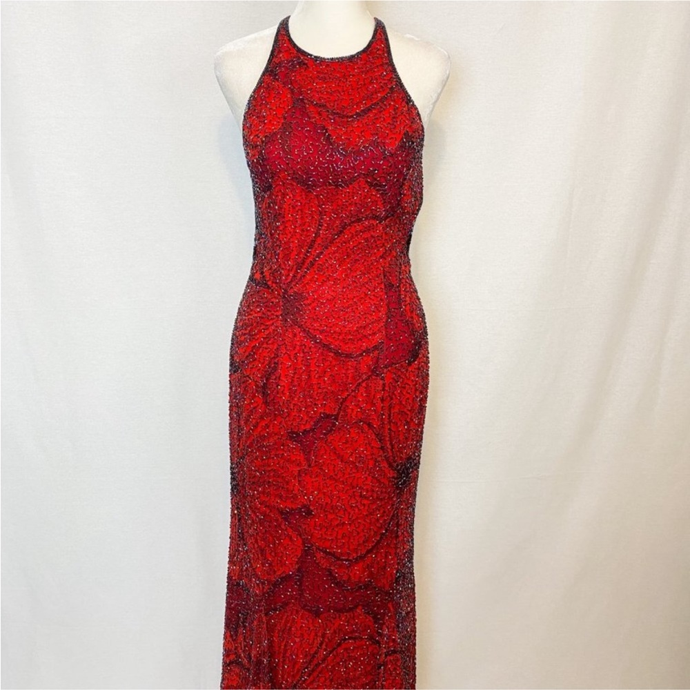 Vintage Cache Beaded Backless Gown - Picture 5 of 12